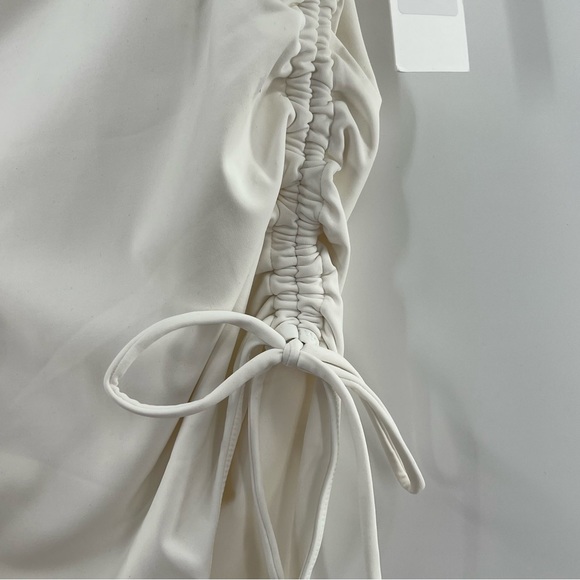 Jonathan Simkhai Addyson One Shoulder One Piece Swimsuit in White NWT size Small - Picture 6 of 11